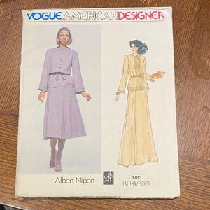 Vogue American Designer pattern 1983 -Albert Nipon